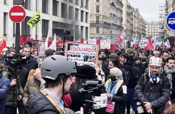 Ֆրանսիայում ոստիկանները ձերբակալել են կենսաթոշակային բարեփոխումների դեմ բողոքող 217 անձի (տեսանյութ)